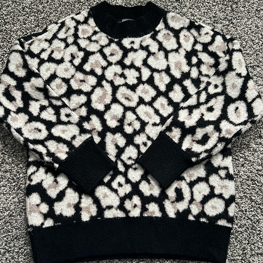 Blush leopard print sweater